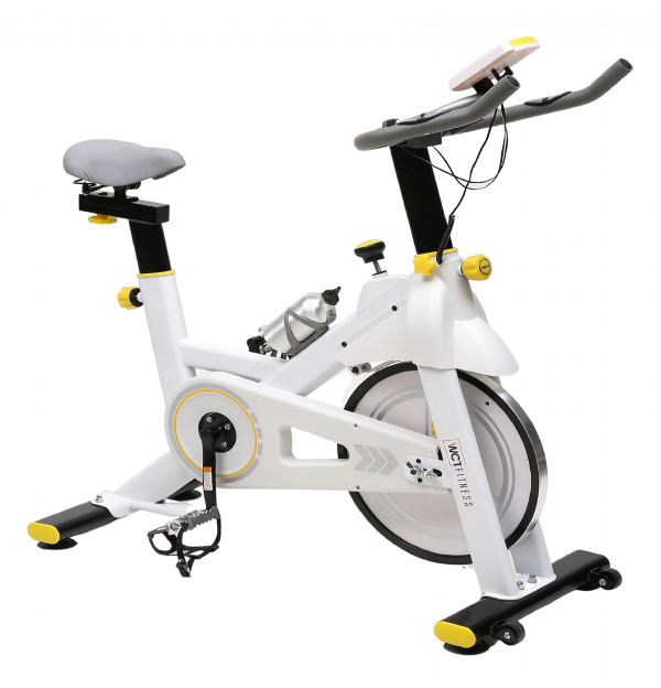 BICICLETA ERGOMETRICA SPINNING 10KG BRANCA - WCT FITNESS