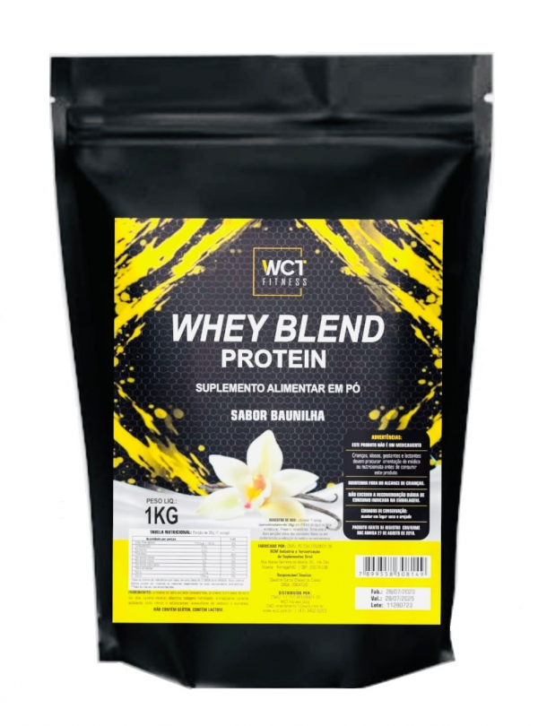 Suplemento Whey Protein Blend Baunilha refil 1kg da WCT Fitness - Image 2