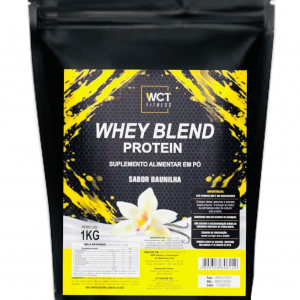 Suplemento Whey Protein Blend Baunilha refil 1kg da WCT Fitness