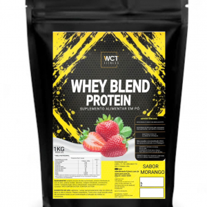Suplemento Whey Protein Blend Morango refil 1kg da WCT Fitness