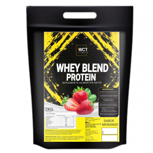 Suplemento Whey Protein Blend Morango refil 2kg da WCT Fitness