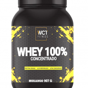 Suplemento Whey Protein Concentrado Morango Pote 907g - WCT