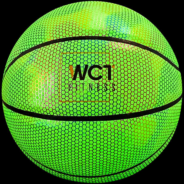 Bola Basquetebol Verde Brilha Neon Couro Iluminado – WCT Fitness - Image 4