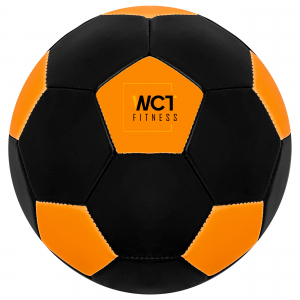 Bola Futebol Preto Laranja Florescente Neon Esporte Treinamento Criança Adulto – WCT Fitness