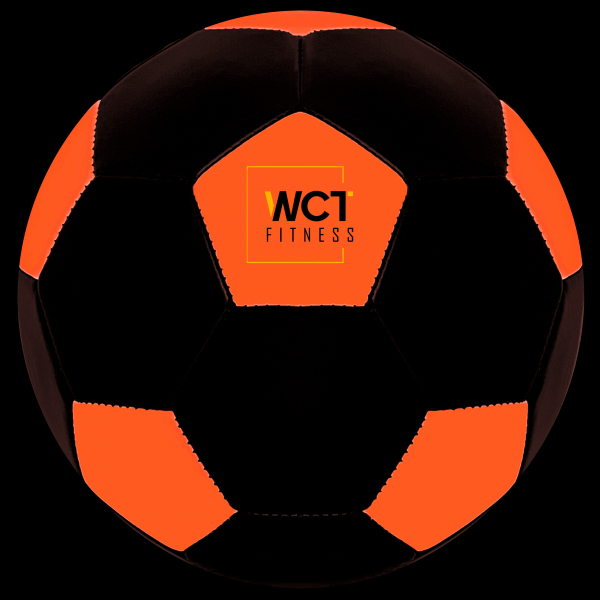 Bola Futebol Preto Laranja Florescente Neon Esporte Treinamento Criança Adulto – WCT Fitness - Image 3