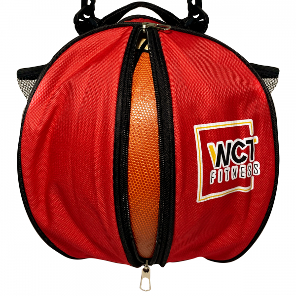 Bolsa De Bola Esportiva Redondo Ajustável Mão/Ombro Zíper Esporte Vôlei Basquete Futebol – WCT Fitness - Image 3