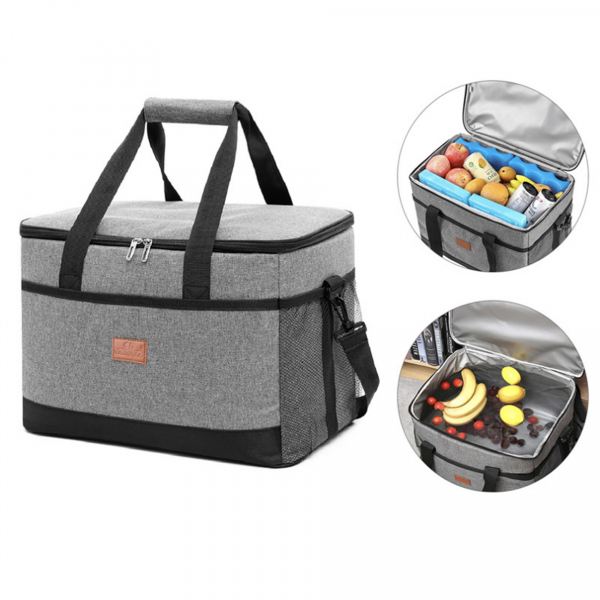 Bolsa Sacola Térmica 30L Impermeável alça viagem Cinza