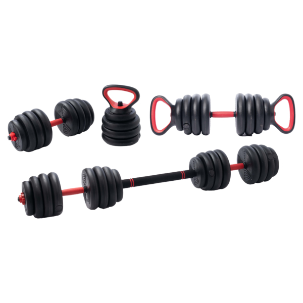 Halter Anilha Barra Kettlebell 40Kg Musculação 5 Em 1 WCT