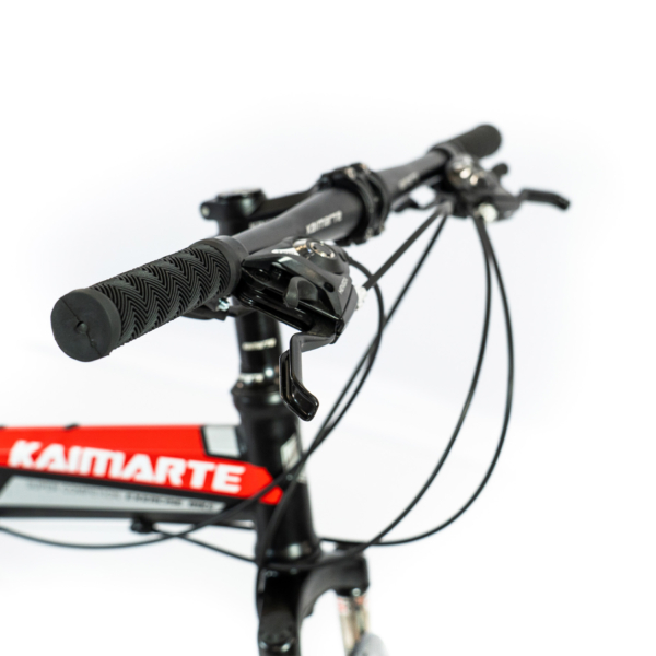 Bicicleta Aro 20 Bike 21 Vel Marchas CityFold Freio a Disco Quadro Aço Carbono Cor Preto Vermelho - WCT FITNESS - Image 9