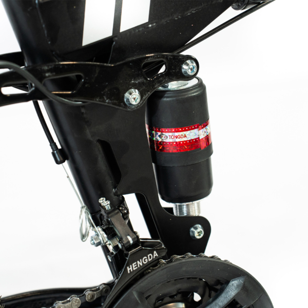 Bicicleta Aro 20 Bike 21 Vel Marchas CityFold Freio a Disco Quadro Aço Carbono Cor Preto Vermelho - WCT FITNESS - Image 10
