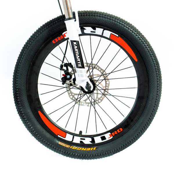 Bicicleta Aro 20 Bike 21 Vel Marchas CityFold Freio a Disco Quadro Aço Carbono Cor Branco Preto - WCT FITNESS - Image 3