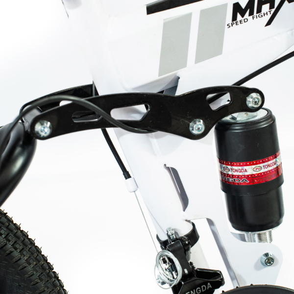 Bicicleta Aro 20 Bike 21 Vel Marchas CityFold Freio a Disco Quadro Aço Carbono Cor Branco Preto - WCT FITNESS - Image 8