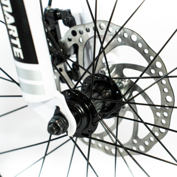Bicicleta Aro 20 Bike 21 Vel Marchas CityFold Freio a Disco Quadro Aço Carbono Cor Branco Preto - WCT FITNESS - Image 10