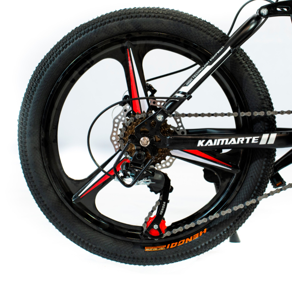 Bicicleta Aro 20 CityFold Bike 21 Vel Marchas Freio a Disco Quadro Aço Carbono Cor Branco Preto - WCT FITNESS - Image 3