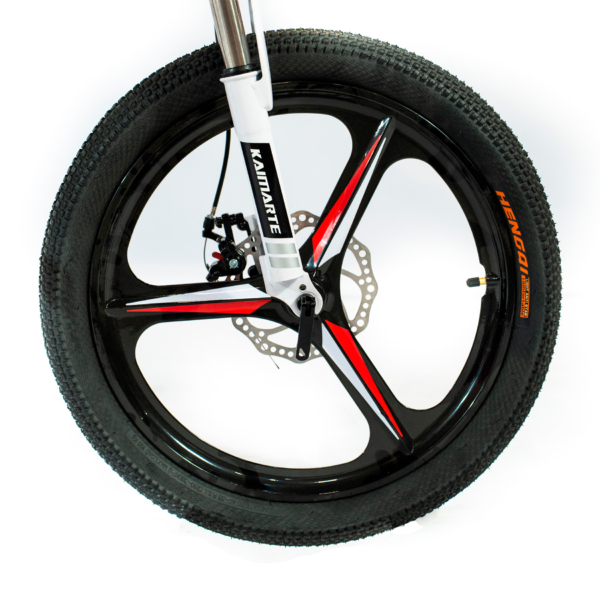 Bicicleta Aro 20 CityFold Bike 21 Vel Marchas Freio a Disco Quadro Aço Carbono Cor Branco Preto - WCT FITNESS - Image 4