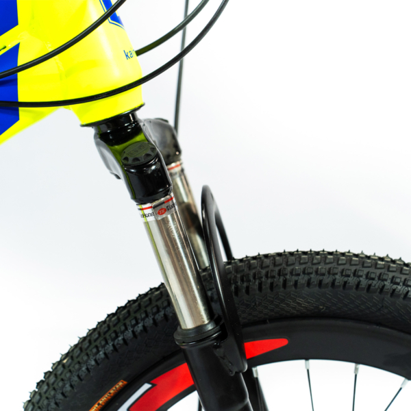 Bicicleta Aro 20 Bike 21 Vel Marchas MiniTrail Freio a Disco Quadro Aço Carbono Cor Amarelo Azul - WCT FITNESS - Image 9