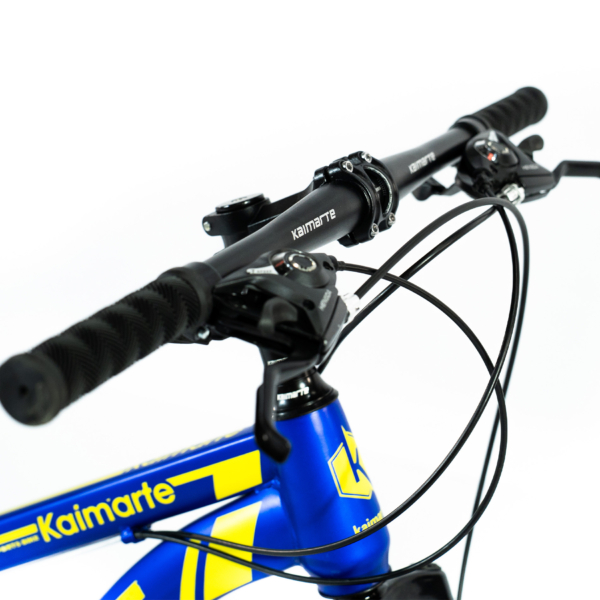 Bicicleta Aro 20 Bike 21 Vel Marchas MiniTrail Freio a Disco Quadro Aço Carbono Cor Azul Amarelo - WCT FITNESS - Image 7