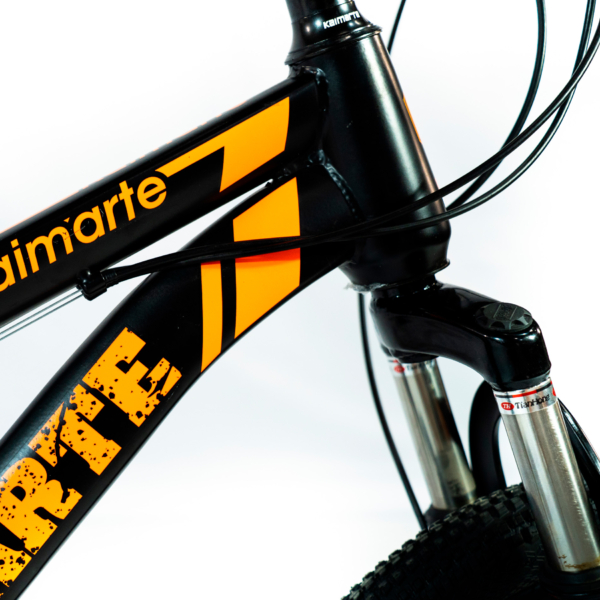 Bicicleta Aro 20 Bike 21 Vel Marchas MiniTrail Freio a Disco Quadro Aço Carbono Cor Preto Laranja - WCT FITNESS - Image 5