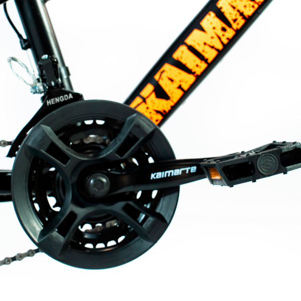 Bicicleta Aro 20 Bike 21 Vel Marchas MiniTrail Freio a Disco Quadro Aço Carbono Cor Preto Laranja - WCT FITNESS - Image 9