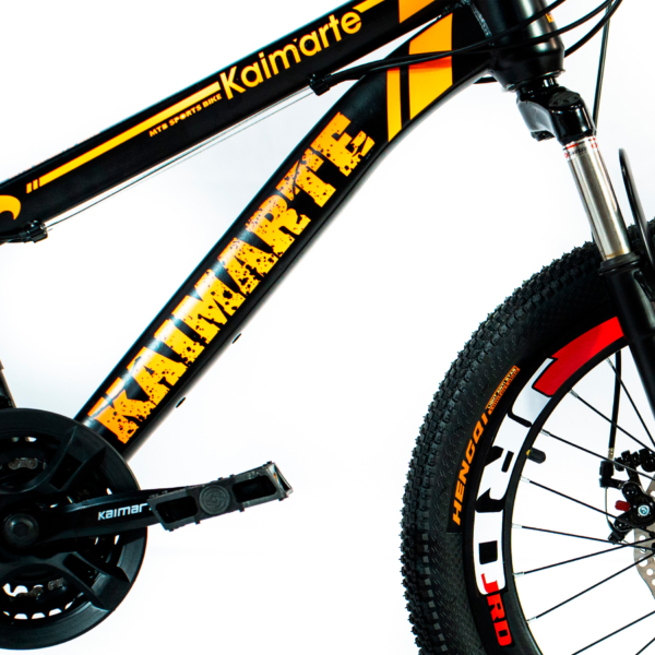 Bicicleta Aro 20 Bike 21 Vel Marchas MiniTrail Freio a Disco Quadro Aço Carbono Cor Preto Laranja - WCT FITNESS - Image 11