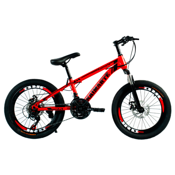 Bicicleta Aro 20 Bike 21 Vel Marchas MiniTrail Freio a Disco Quadro Aço Carbono Cor Vermelho Preto - WCT FITNESS