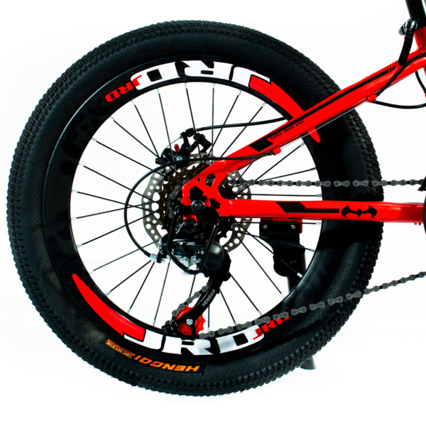 Bicicleta Aro 20 Bike 21 Vel Marchas MiniTrail Freio a Disco Quadro Aço Carbono Cor Vermelho Preto - WCT FITNESS - Image 4