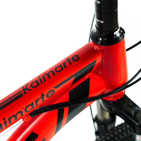 Bicicleta Aro 20 Bike 21 Vel Marchas MiniTrail Freio a Disco Quadro Aço Carbono Cor Vermelho Preto - WCT FITNESS - Image 7