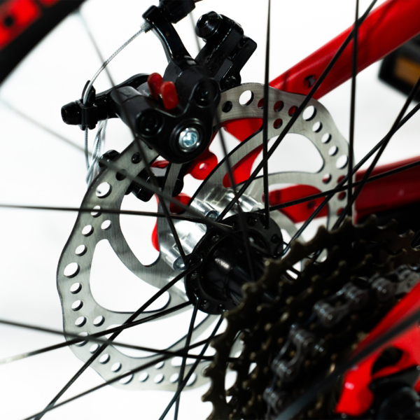 Bicicleta Aro 20 Bike 21 Vel Marchas MiniTrail Freio a Disco Quadro Aço Carbono Cor Vermelho Preto - WCT FITNESS - Image 11