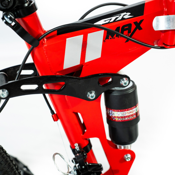 Bicicleta Aro 20 Bike 21 Vel Marchas CityFold Freio a Disco Quadro Aço Carbono Cor Vermelho Preto - WCT FITNESS - Image 7