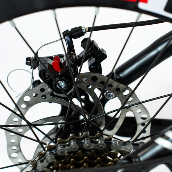 Bicicleta Aro 20 Bike 21 Vel Marchas CityFold Freio a Disco Quadro Aço Carbono Cor Vermelho Preto - WCT FITNESS - Image 11