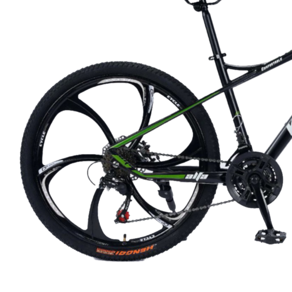 Bicicleta Aro 26 Alumínio Bike 21 Vel Marchas Freio a Disco Quadro Aço Carbono Cor Preto WCT FITNESS - Image 3